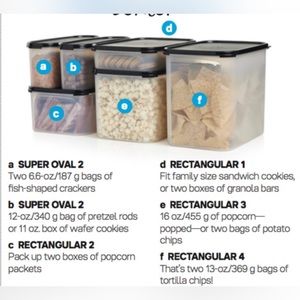 Tupperware New Snack Center Modular Mates Set Black